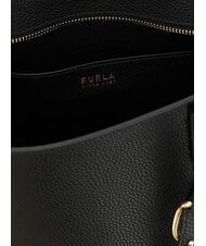 FURLA AVA Borsa shopping media in pelle nero+nero int - Borse Donna - 3