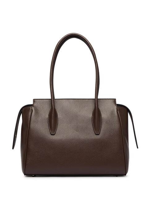 AMBRA Borsa a spalla, in pelle cioccolato - Borse Donna