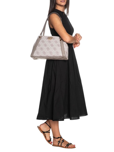 KARNILLA Borsa a spalla dark taupe logo - Borse Donna