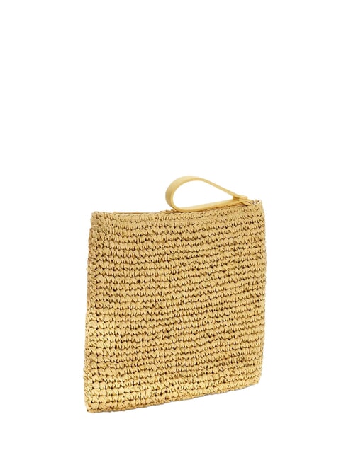 RAFFIA Pochette a mano nude sand - Borse Donna