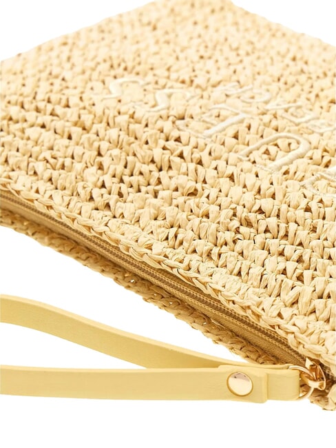RAFFIA Pochette a mano nude sand - Borse Donna