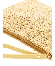 GUESS RAFFIA Pochette a mano nude sand - Borse Donna - 5