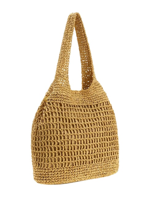 RAFFIA Borsa mare a spalla nude sand - Borse Donna