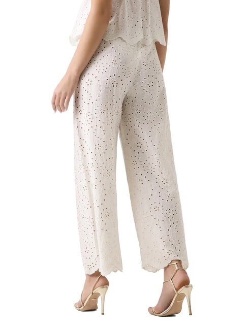 CELESTE Pantaloni sangallo pale pearl - Pantaloni Donna