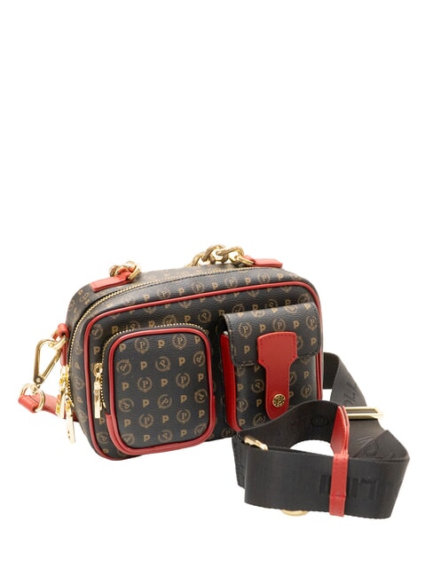HERITAGE Borsa a mano con tasconi nero lacca - Borse Donna