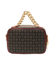 POLLINI HERITAGE Borsa a mano con tasconi nero lacca - Borse Donna - 3