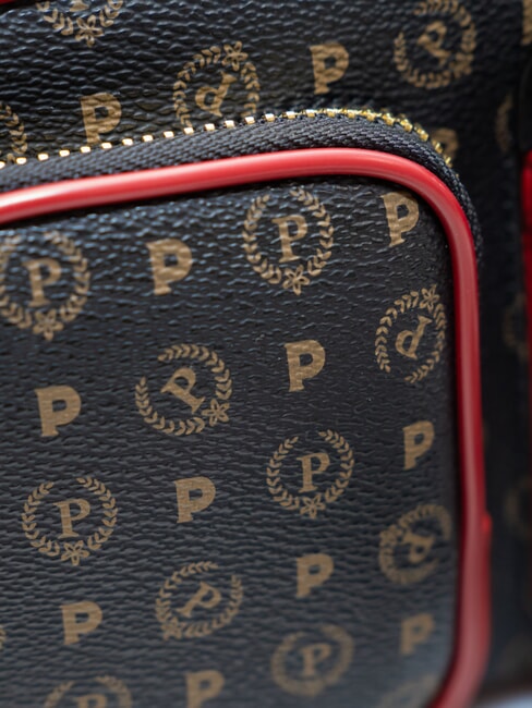 HERITAGE Borsa a mano con tasconi nero lacca - Borse Donna