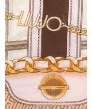 LIUJO LOGO Sciarpa stampata cammello - Sciarpe - 3