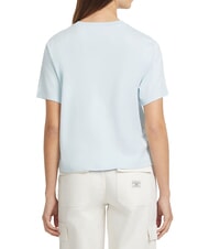 GUESS JEANS SS CN BOXY ICONIC  T-Shirt in cotone aerial blue - T-shirt e Top Donna - 2