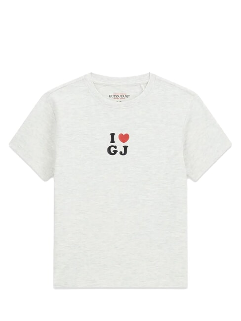 I LOVE GJ T-Shirt in cotone gj lt grey heather - T-shirt e Top Donna