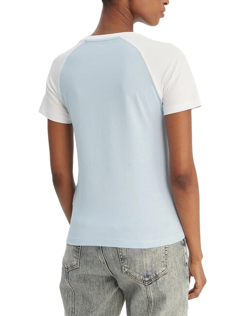 RAGLAN T-Shirt in cotone fog blue - T-shirt e Top Donna