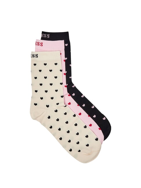 HEART Confezione da 3 paia di calze coral black tulip he - Calze Unisex