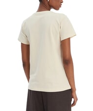 GUESS JEANS TRIANGLE Maglietta in cotone biscotti - T-shirt e Top Donna - 2