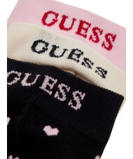 GUESS HEART Confezione da 3 paia di calze coral black tulip he - Calze Unisex - 3
