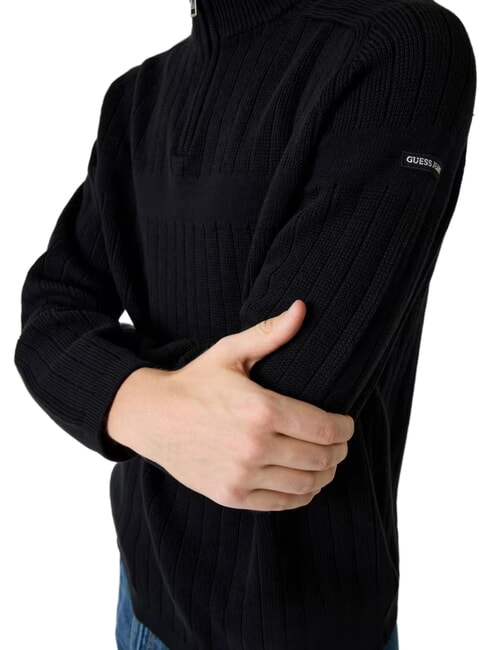 ZIP Maglione in cotone jetbla - Maglie Uomo