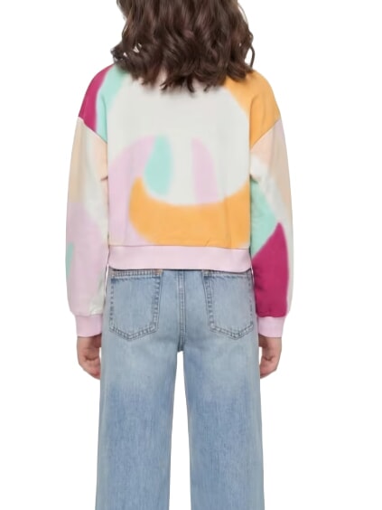 KID Felpa Bambina, in cotone tropical fantasy - Felpe Bambini