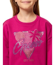 GUESS KID Felpa in cotone, da bambina fucsia - Felpe Bambini - 3