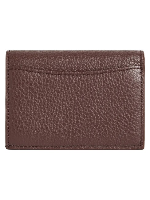 METALLIC SOFT Portafoglio compatto in pelle berry - Portafogli Donna
