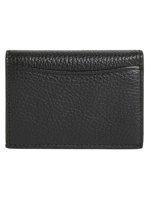 METALLIC SOFT Portafoglio compatto in pelle Nero - Portafogli Donna