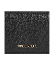 COCCINELLE METALLIC SOFT Portafoglio compatto in pelle Nero - Portafogli Donna - 4