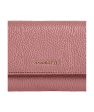 COCCINELLE METALLIC SOFT Portafoglio bifold pelle martellata winter rose - Portafogli Donna - 3