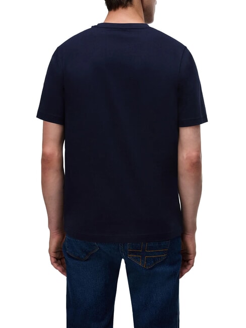 S-BOX LOGO SS 1 T-Shirt in cotone blu marine - T-shirt Uomo