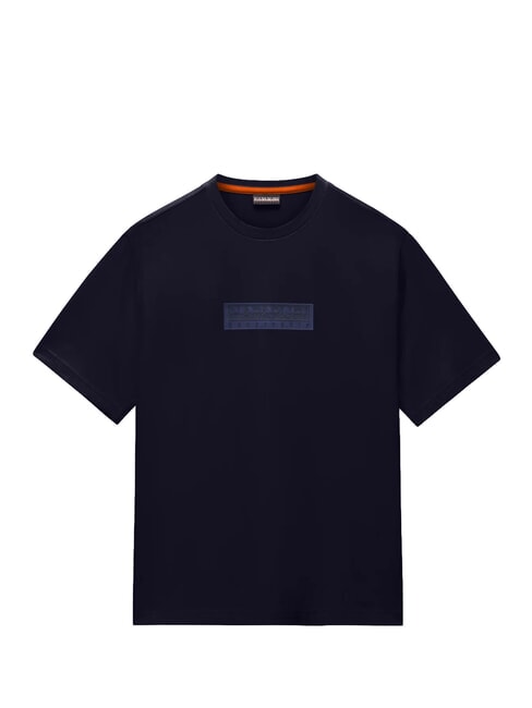 S-BOX LOGO SS 1 T-Shirt in cotone blu marine - T-shirt Uomo