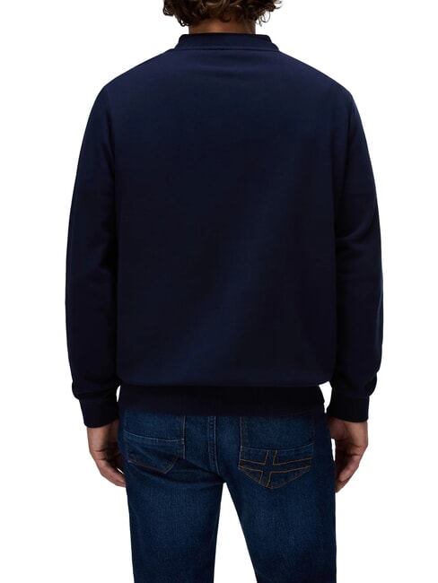 B-SMALL BOX C Felpa in cotone blu marine - Felpe Uomo