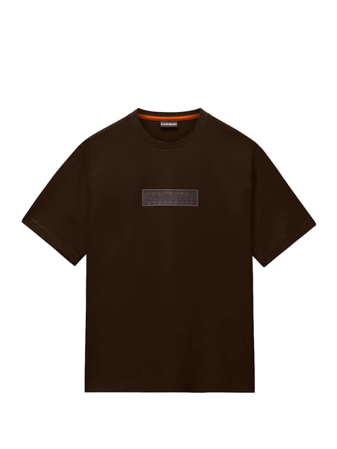 S-BOX LOGO SS 1 T-Shirt in cotone dark brown - T-shirt Uomo