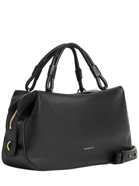 LIZZIE Borsa a mano con tracolla, in pelle Nero - Borse Donna