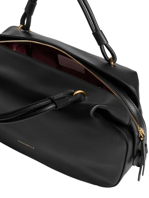 LIZZIE Borsa a mano con tracolla, in pelle Nero - Borse Donna
