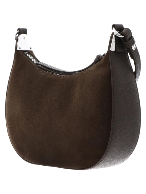 FUJIKO SUEDE BI Borsa a tracolla in pelle scamosciata fango - Borse Donna