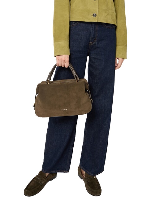 LIZZIE SUED.BIM Borsa a mano con tracolla, in pelle fango - Borse Donna