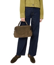 COCCINELLE LIZZIE SUED.BIM Borsa a mano con tracolla, in pelle fango - Borse Donna - 2