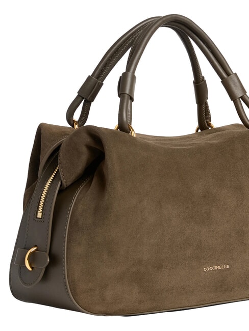 LIZZIE SUED.BIM Borsa a mano con tracolla, in pelle fango - Borse Donna