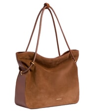 COCCINELLE LIZZIE SUED.BIM Borsa shopping a spalla, in pelle scamosciata cognac - Borse Donna - 3