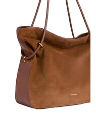 COCCINELLE LIZZIE SUED.BIM Borsa shopping a spalla, in pelle scamosciata cognac - Borse Donna - 4
