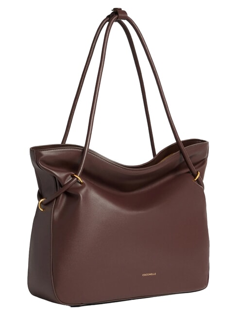LIZZIE Borsa shopping a spalla, in pelle berry - Borse Donna