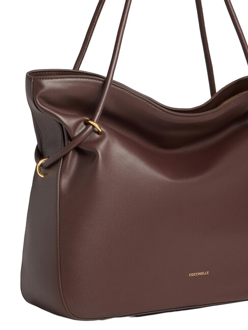 LIZZIE Borsa shopping a spalla, in pelle berry - Borse Donna