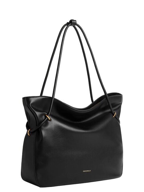 LIZZIE Borsa shopping a spalla, in pelle Nero - Borse Donna