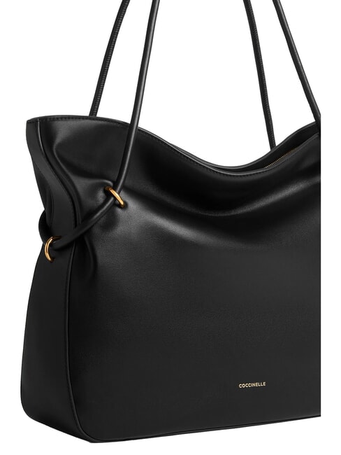 LIZZIE Borsa shopping a spalla, in pelle Nero - Borse Donna