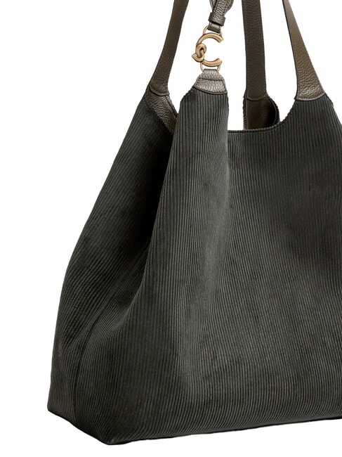 C-EASY CORDURO Borsa shopping a spalla, in pelle fango - Borse Donna