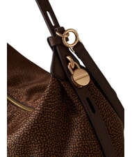 BORBONESE PRIVE L Borsa a spalla, con tracolla castagno - Borse Donna - 4