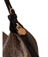 BORBONESE PRIVE Borsa a spalla, con tracolla OP/NATURALE/NERO - Borse Donna - 3