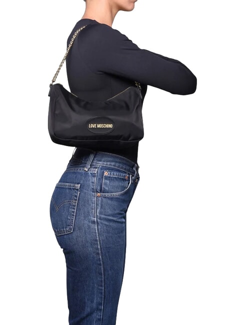 CITY CORE Borsa a spalla, con tracolla a catena Nero - Borse Donna