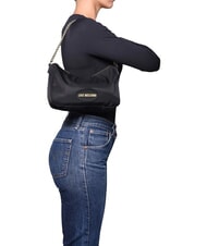 LOVE MOSCHINO CITY CORE Borsa a spalla, con tracolla a catena Nero - Borse Donna - 2