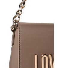 LOVE MOSCHINO BOLD LOVE Borsa a tracolla, regolabile fango - Borse Donna - 4