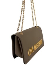 LOVE MOSCHINO BOLD LOVE Borsa a spalla, con catena fango - Borse Donna - 2