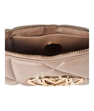 LOVE MOSCHINO EMBOSSED QUILTED Borsa a spalla sabbia - Borse Donna - 4
