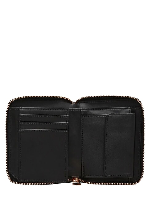 EMBOSSED QUILTED Portafoglio compatto, ziparound Nero - Portafogli Donna